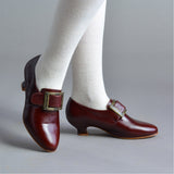 Kensington 18th Century Leather Shoes (Bordeaux)