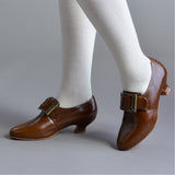 Kensington 18th Century Leather Shoes (Walnut)