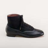Larkspur Wool/Leather Lace-Up Boots (Black/Black)