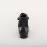 Larkspur Wool/Leather Lace-Up Boots (Black/Black)