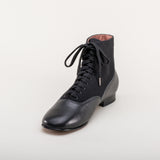 Larkspur Wool/Leather Lace-Up Boots (Black/Black)