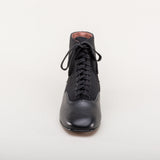 Larkspur Wool/Leather Lace-Up Boots (Black/Black)