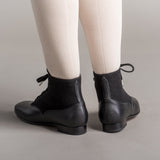 Larkspur Wool/Leather Lace-Up Boots (Black/Black)