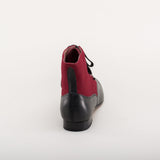 Larkspur Wool/Leather Lace-Up Boots (Burgundy/Black)