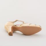 Lilith Vintage Flapper T-Straps (Gold/Gold)