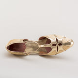 Lilith Vintage Flapper T-Straps (Gold/Gold)