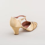 Lilith Vintage Flapper T-Straps (Gold/Gold)