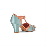 Lilith Vintage Flapper T-Straps (Teal/Copper)