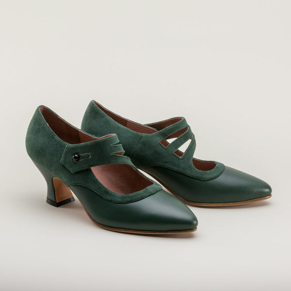 Mae Edwardian Shoes - Green