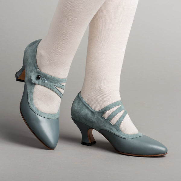 Mae Edwardian Shoes (French Blue)