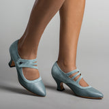 Mae Edwardian Shoes (French Blue)