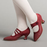 Mae Edwardian Shoes (Red)