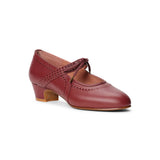 Margaret 1920s Shoes - Red/Burgundy