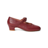 Margaret 1920s Shoes - Red/Burgundy