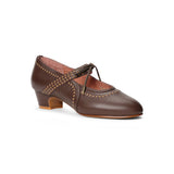 Margaret 1920s Shoes - Tan/Brown
