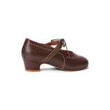 Margaret 1920s Shoes - Tan/Brown