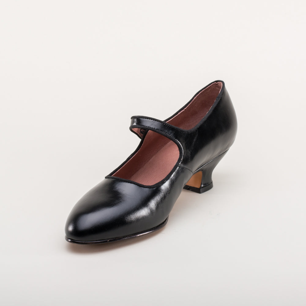 Millie 1920s Mary Jane Shoes - Black