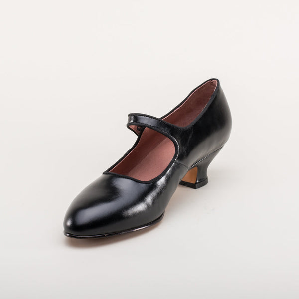 Millie 1920s Mary Jane Shoes - Black