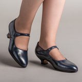 Millie 1920s Mary Jane Shoes - Navy