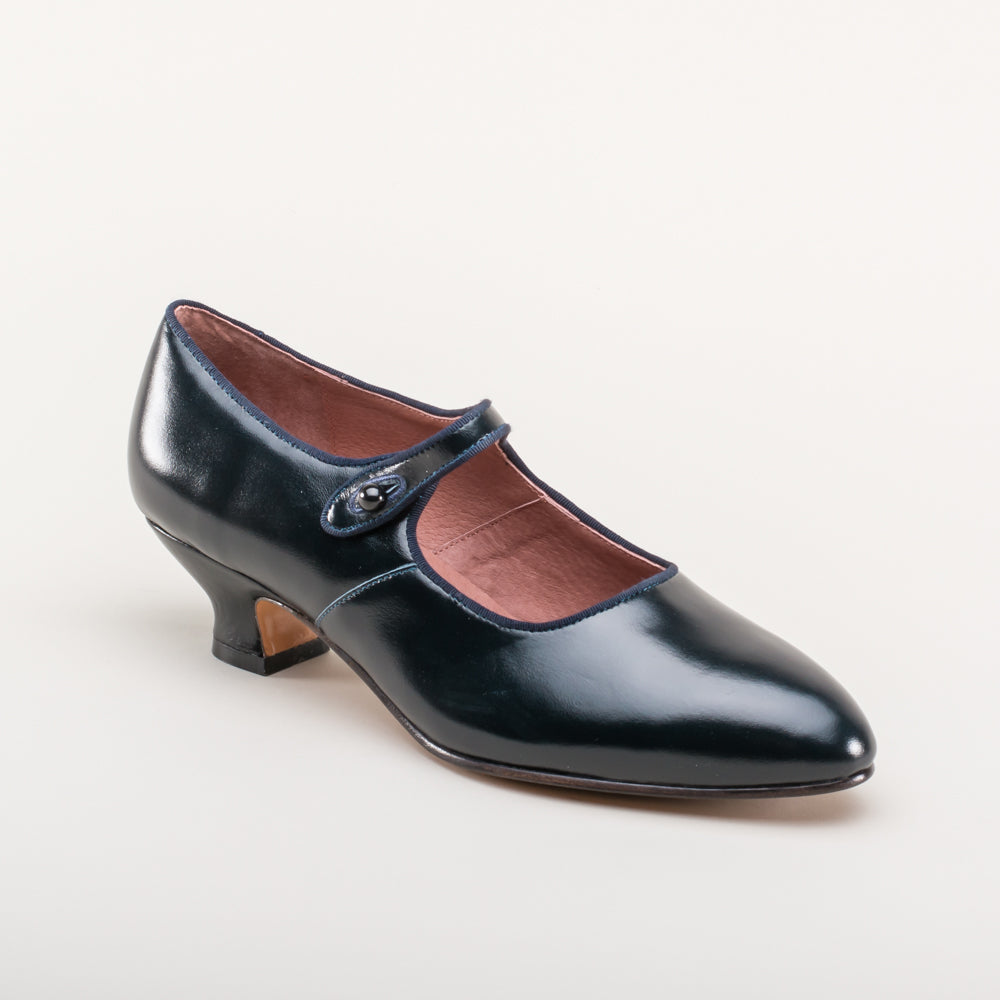 Millie 1920s Mary Jane Shoes - Navy