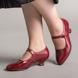 Millie 1920s Mary Jane Shoes - Oxblood
