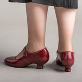 Millie 1920s Mary Jane Shoes - Oxblood