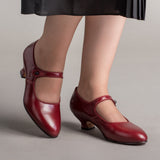 Millie 1920s Mary Jane Shoes - Oxblood