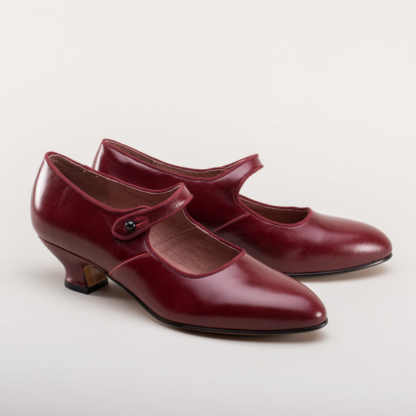 Millie 1920s Mary Jane Shoes - Oxblood