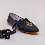 Penelope Regency Slippers - Black