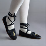 Penelope Regency Slippers - Black
