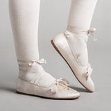 Penelope Regency Slippers - Ivory