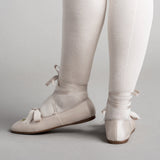 Penelope Regency Slippers - Ivory