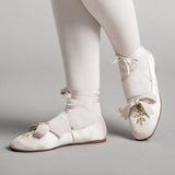 Penelope Regency Slippers - Ivory