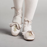 Penelope Regency Slippers - Ivory