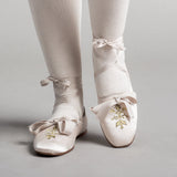 Penelope Regency Slippers - Ivory
