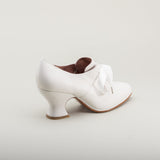 Pompadour 18th Century Leather Shoes (Ivory)
