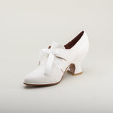 Pompadour 18th Century Leather Shoes (Ivory)