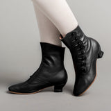 Renoir Victorian Button Boots (Black)