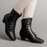 Renoir Victorian Button Boots (Black)