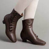 Renoir Victorian Button Boots (Brown)