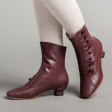 Renoir Victorian Button Boots (Merlot)