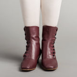 Renoir Victorian Button Boots (Merlot)