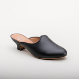 Sophie 18th Century Leather Mules (Black)
