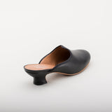 Sophie 18th Century Leather Mules (Black)
