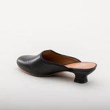 Sophie 18th Century Leather Mules (Black)