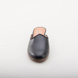 Sophie 18th Century Leather Mules (Black)