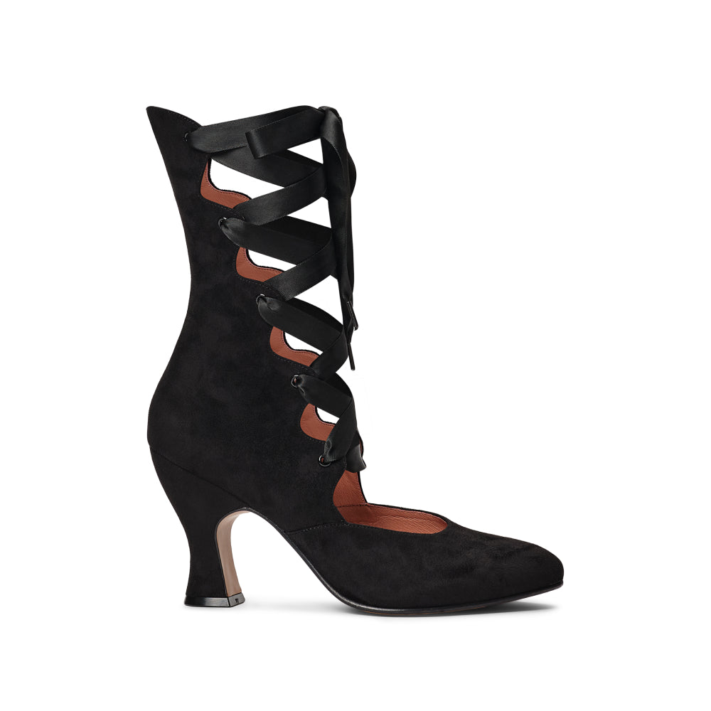 Tango Edwardian Boots - Black Suede