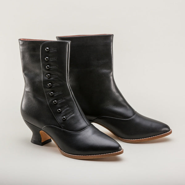 Tavistock Victorian Button Boots - Black
