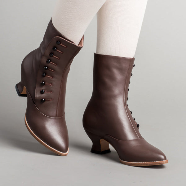Tavistock Victorian Button Boots (Brown)