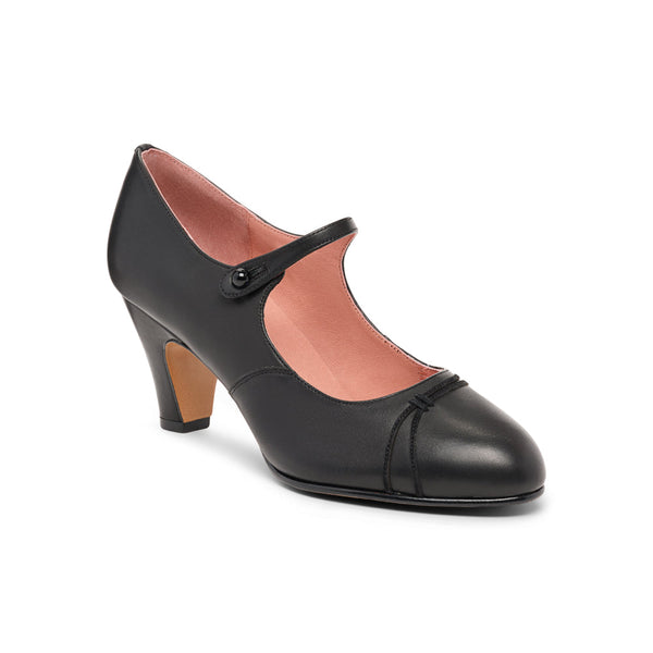 Vera 1920s Bar Shoes - Black